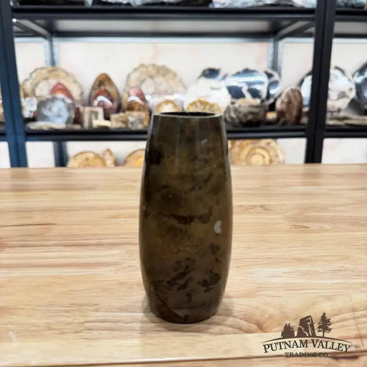 Chinese Painting Stone Torpedo Vase - Putnam Valley Trading Co.