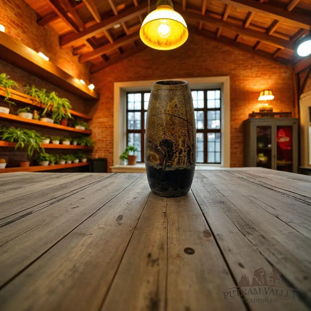 Chinese Painting Stone Torpedo Vase Vase