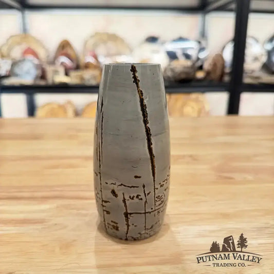 Chinese Painting Stone Torpedo Vase - Putnam Valley Trading Co.