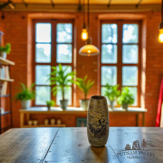 Chinese Painting Stone Torpedo Vase Vase