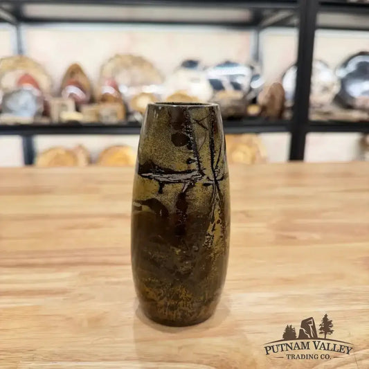 Chinese Painting Stone Torpedo Vase - Putnam Valley Trading Co.