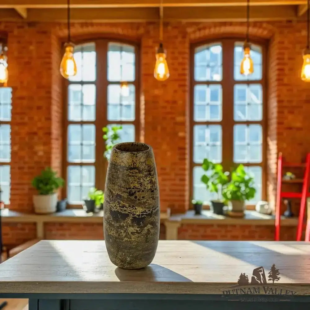 Chinese Painting Stone Torpedo Vase - Putnam Valley Trading Co.