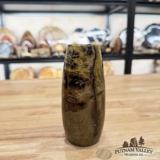 Chinese Painting Stone Torpedo Vase - Putnam Valley Trading Co.