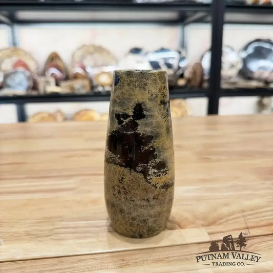 Chinese Painting Stone Torpedo Vase - Putnam Valley Trading Co.