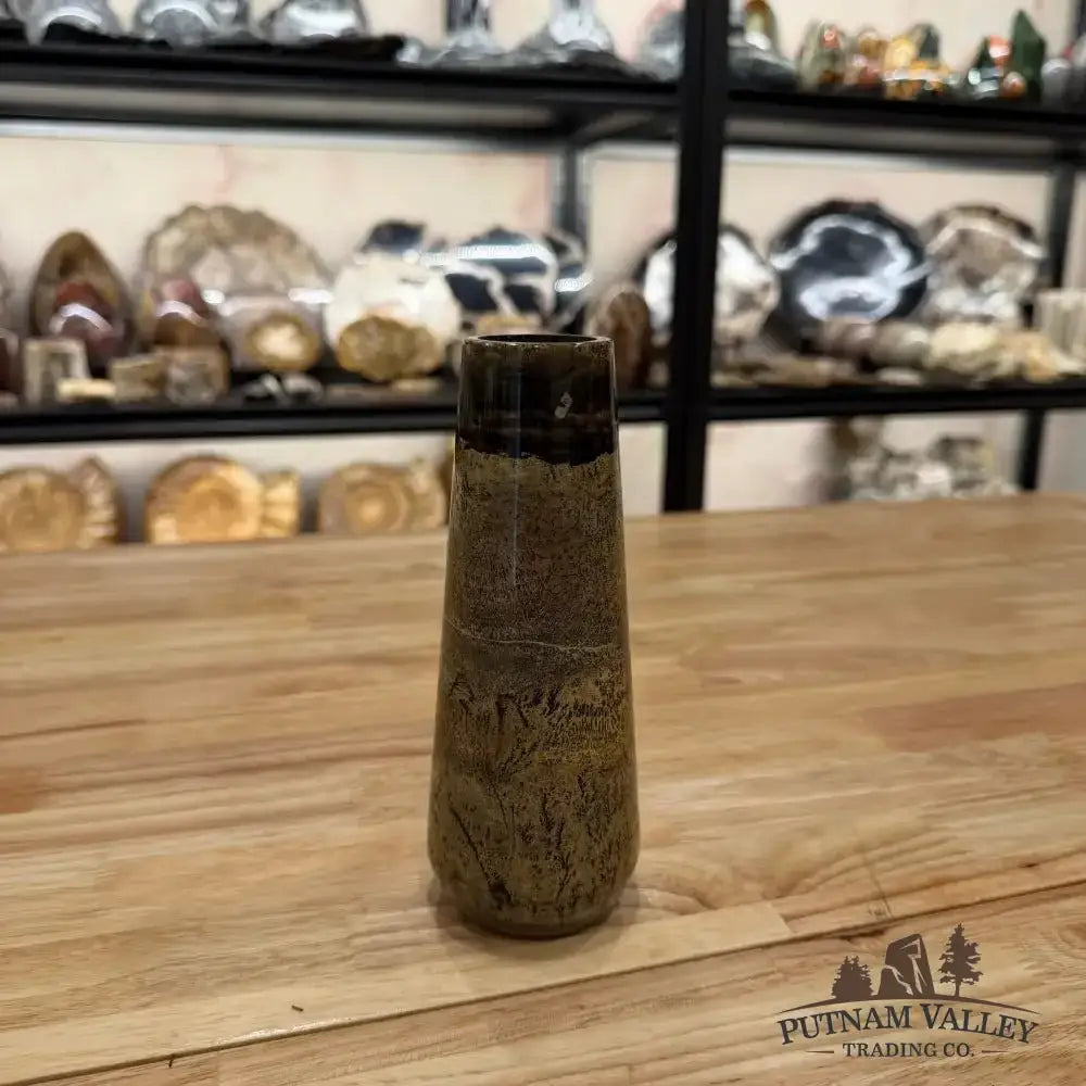 Chinese Painting Stone Vase - Putnam Valley Trading Co.