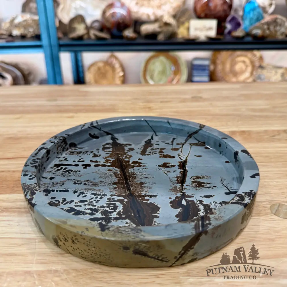 Chinese Picture Jasper Decorative Tray - Bowl