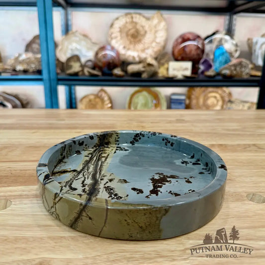 Chinese Picture Jasper Decorative Tray - Bowl