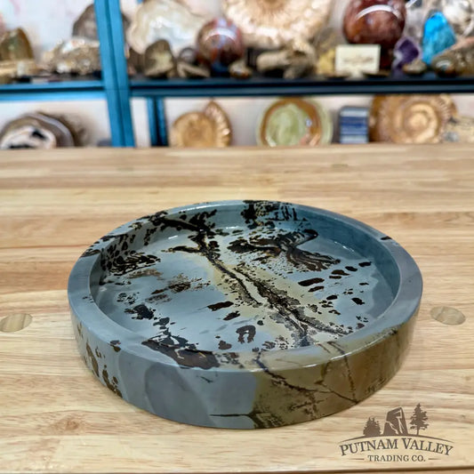 Chinese Picture Jasper Decorative Tray - Bowl