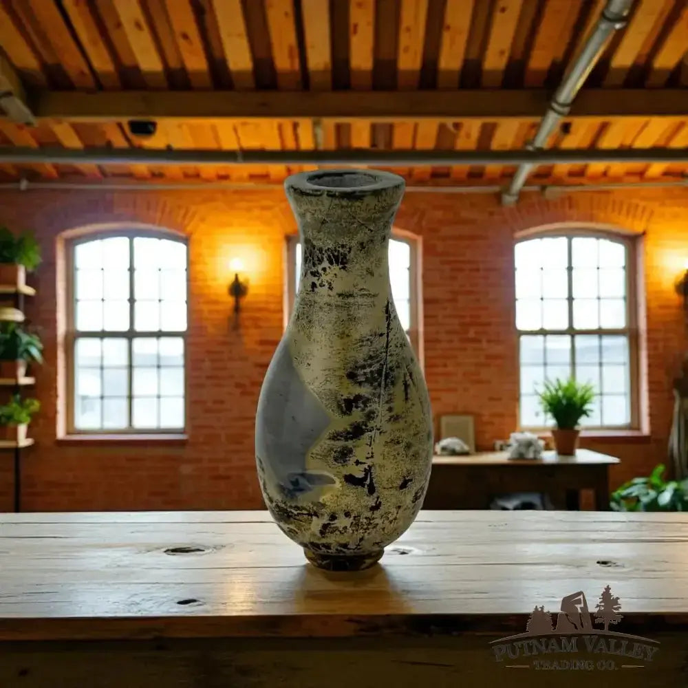 Chinese Painting Stone Gourd Vase - Putnam Valley Trading Co.