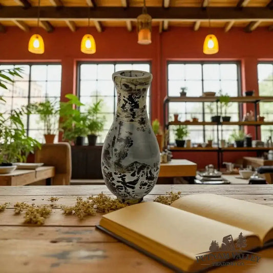 Chinese Painting Stone Gourd Vase - Putnam Valley Trading Co.