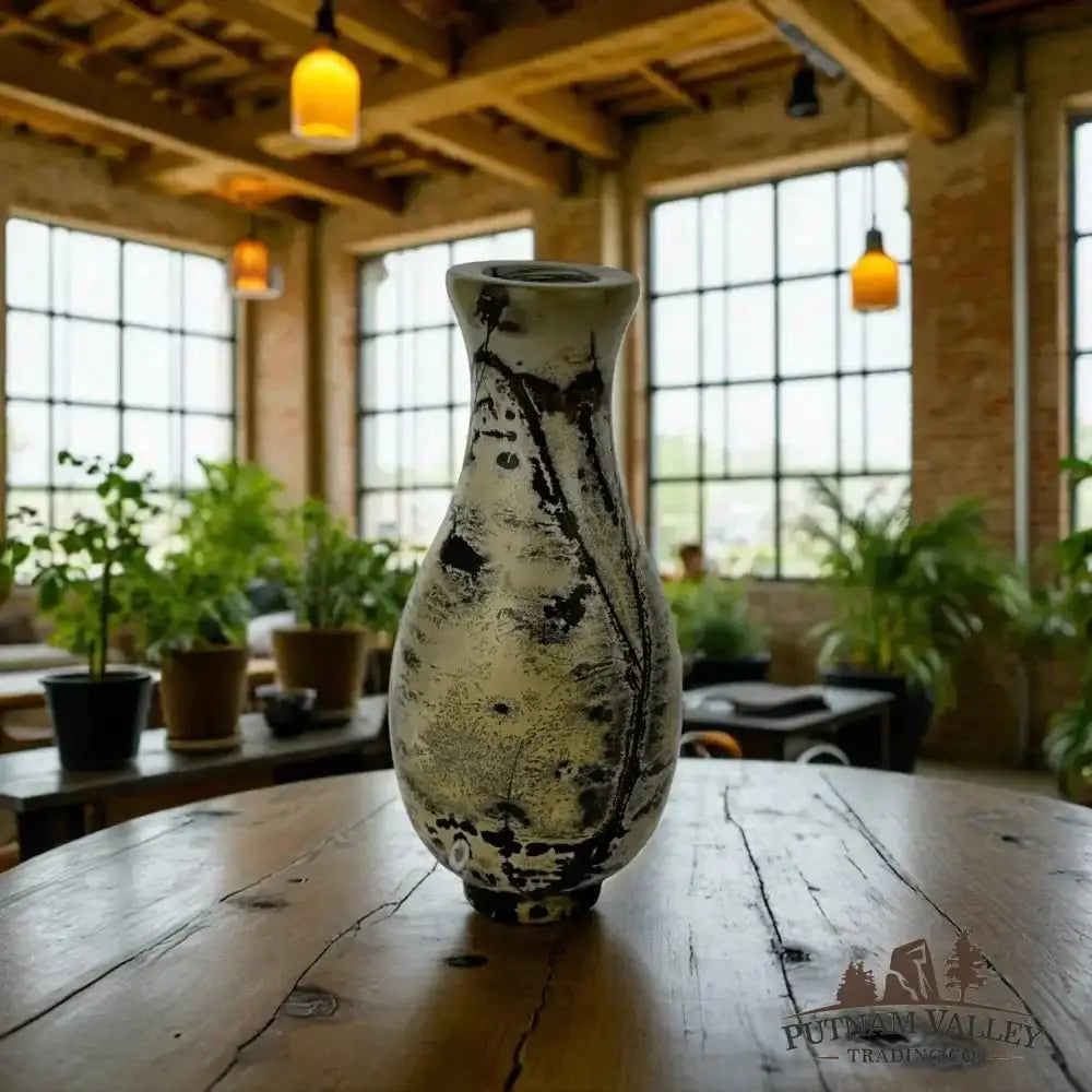 Chinese Painting Stone Gourd Vase - Putnam Valley Trading Co.