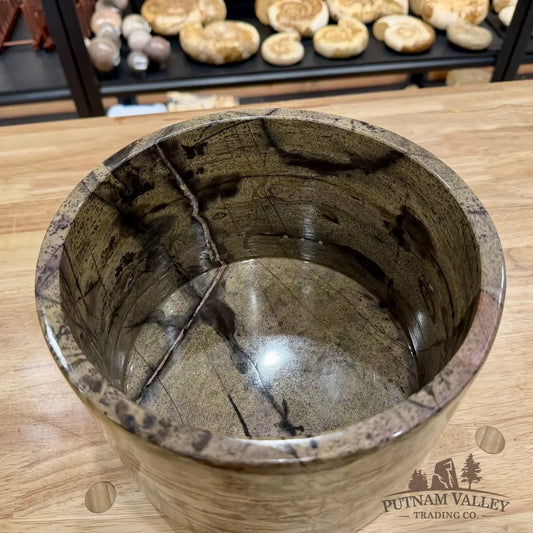 Chinese Painting Stone Large Bowl Bowl