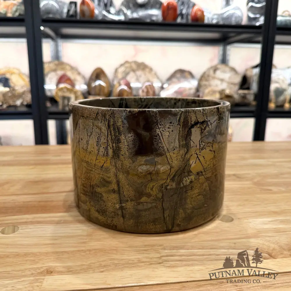 Chinese Painting Stone Large Bowl Bowl