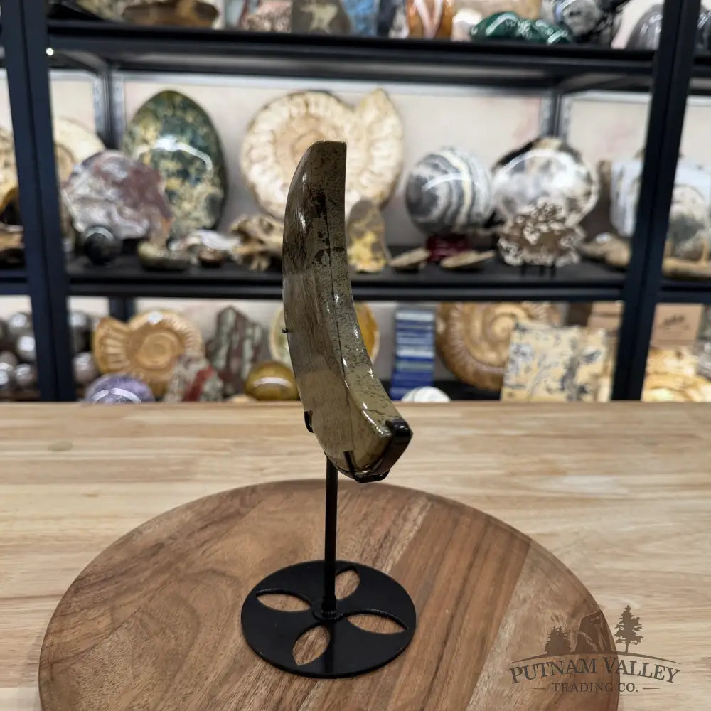 Chinese Picture Jasper Moon + Stand - Moon