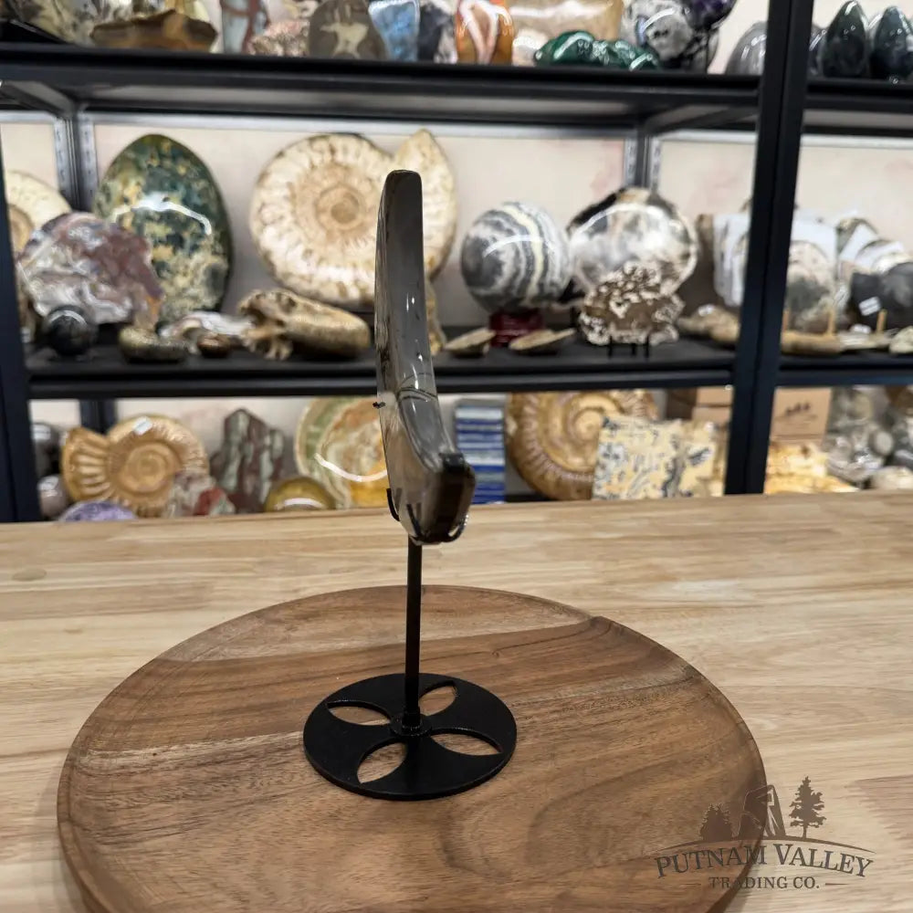 Chinese Picture Jasper Moon + Stand - Moon