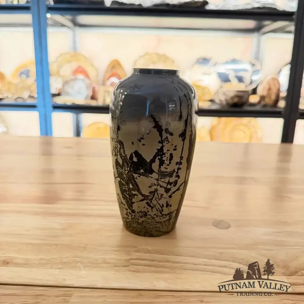 Chinese Painting Stone Ovoid Vase - Putnam Valley Trading Co.