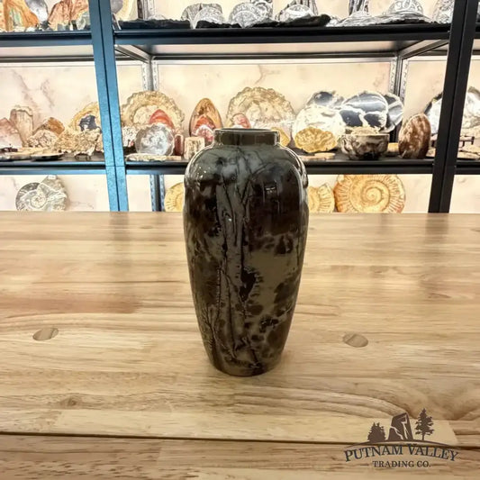 Chinese Painting Stone Ovoid Vase - Putnam Valley Trading Co.