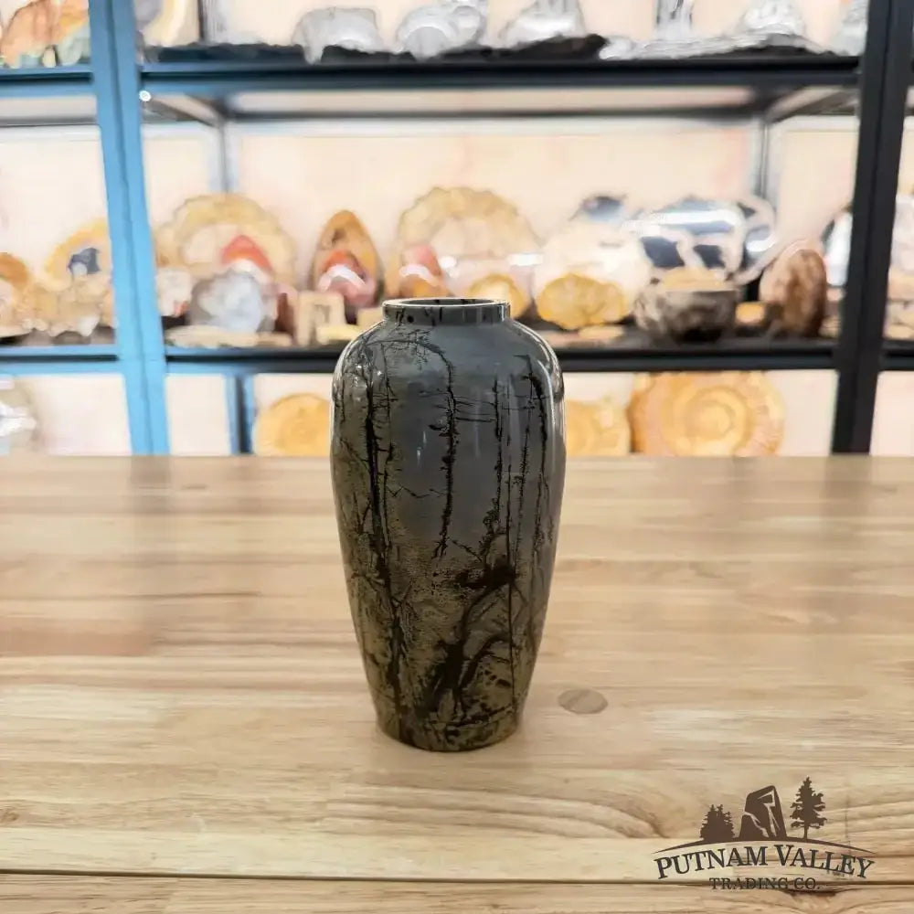 Chinese Painting Stone Ovoid Vase - Putnam Valley Trading Co.