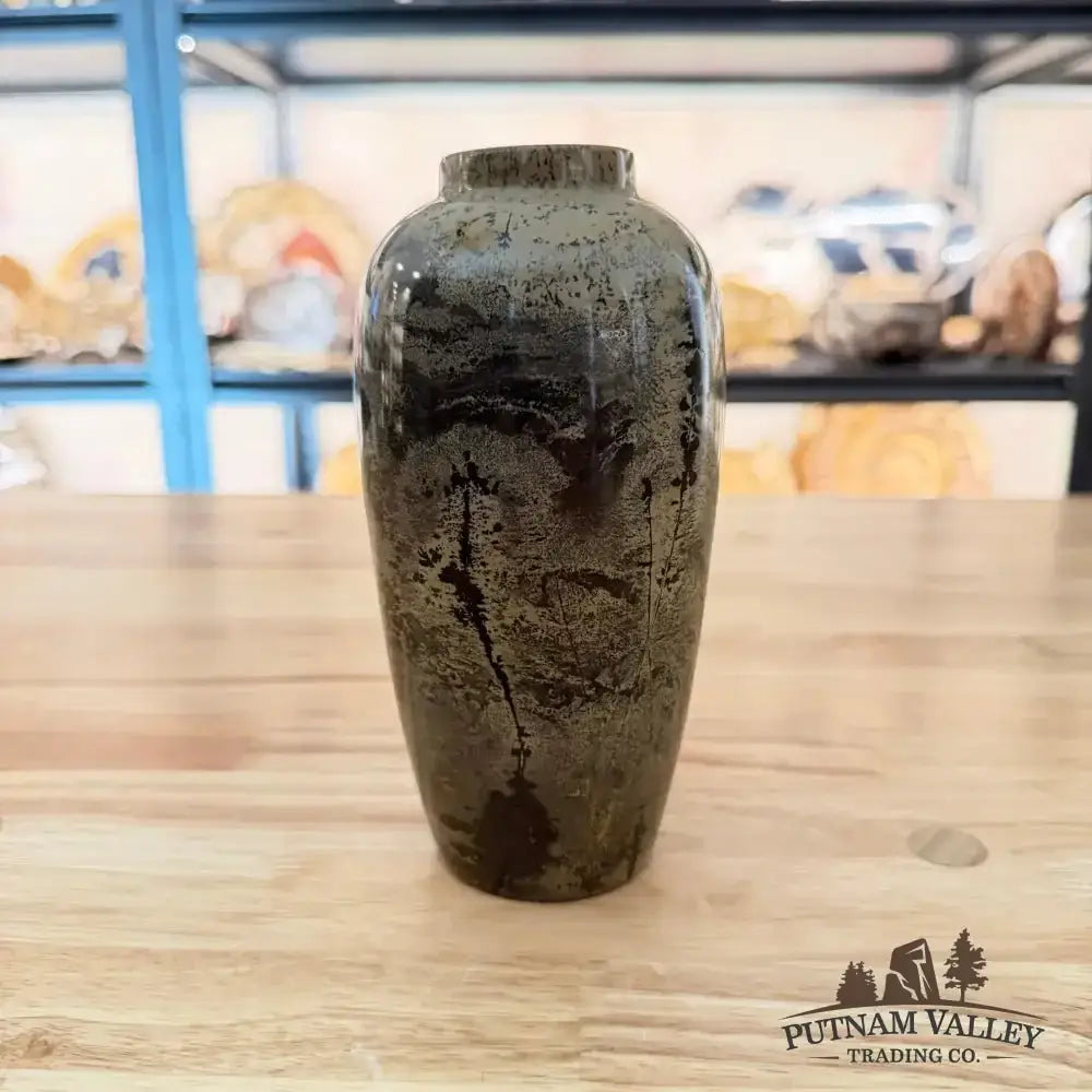 Chinese Painting Stone Ovoid Vase - Putnam Valley Trading Co.