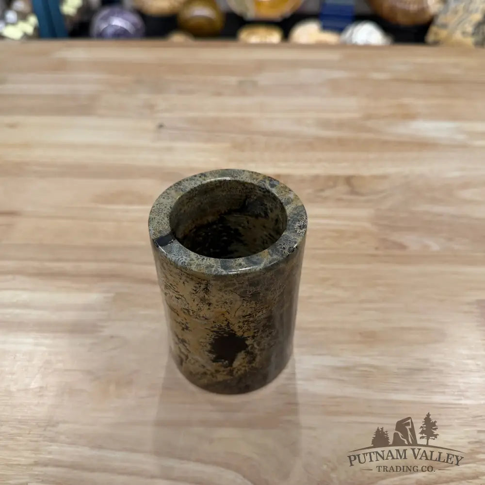 Chinese Picture Jasper Pen Holder 3.6’’ 1.02 - Vase