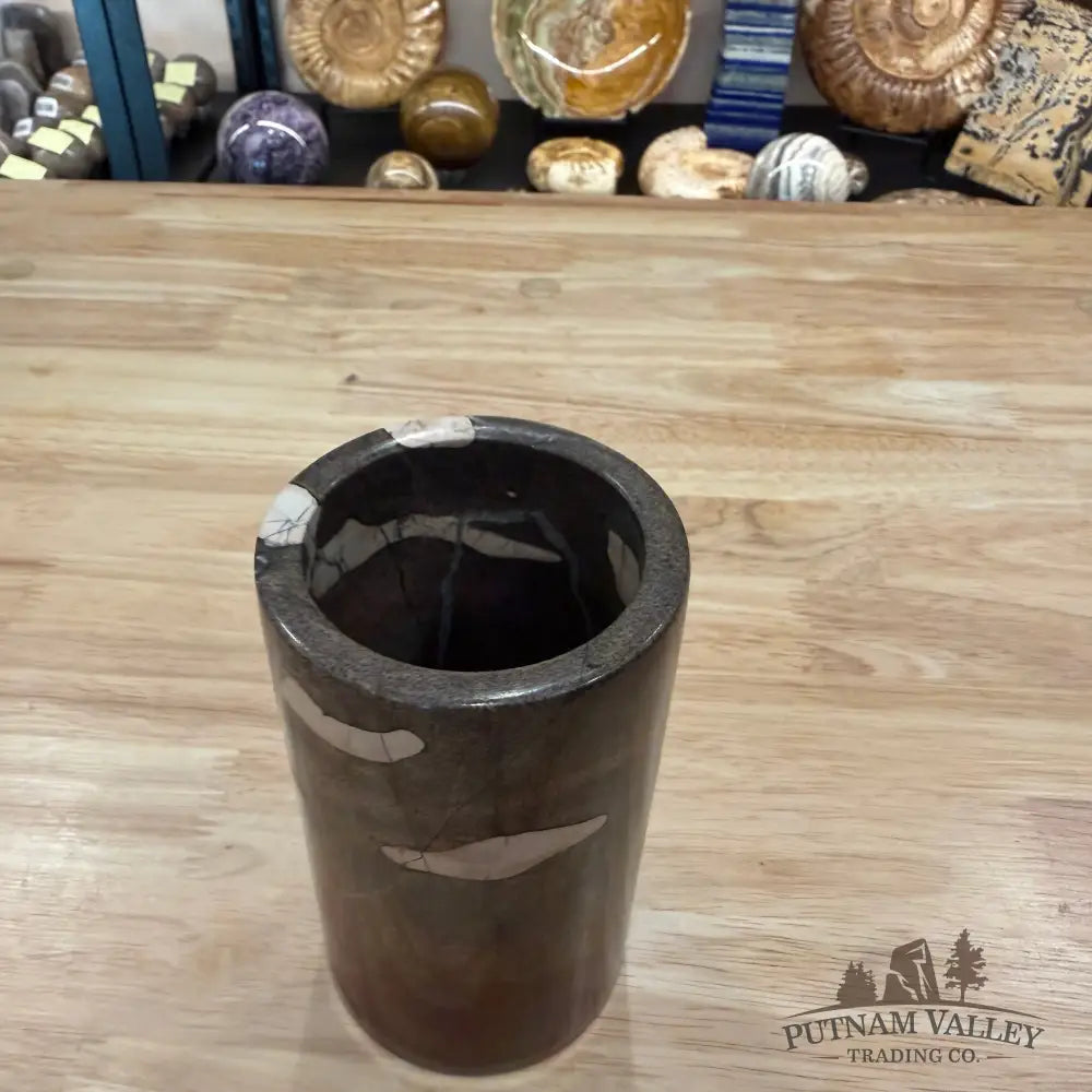 Chinese Picture Jasper Pen Holder 1.56 - Vase