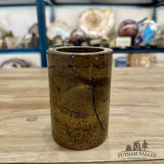 Picture Jasper Pen Holder 1 - Vase