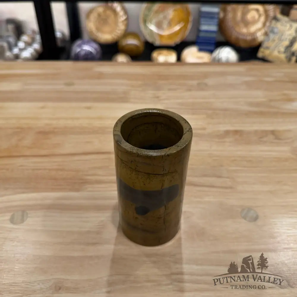 Chinese Picture Jasper Pen Holder | Small Vase - Vase