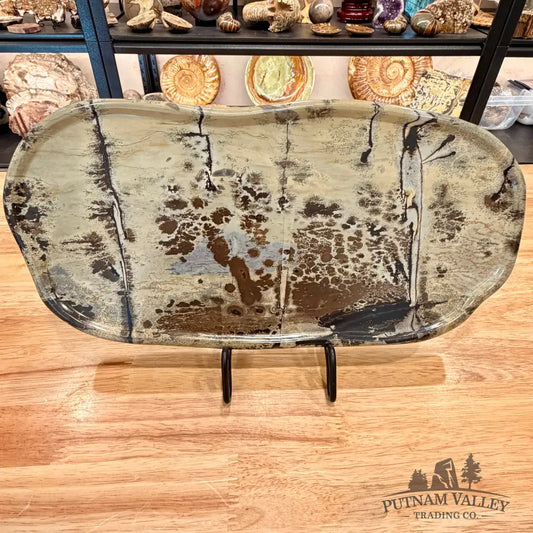 Chinese Picture Jasper Serving Stone - Plate