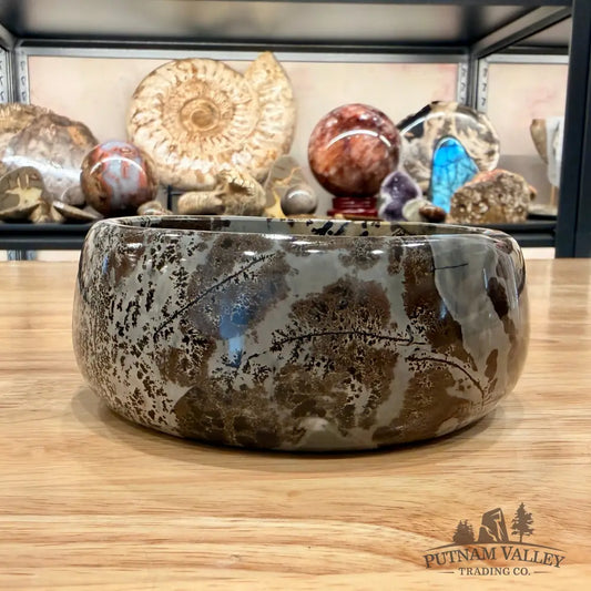 Chinese Painting Stone Small Bowl 4.93’’ Bowl