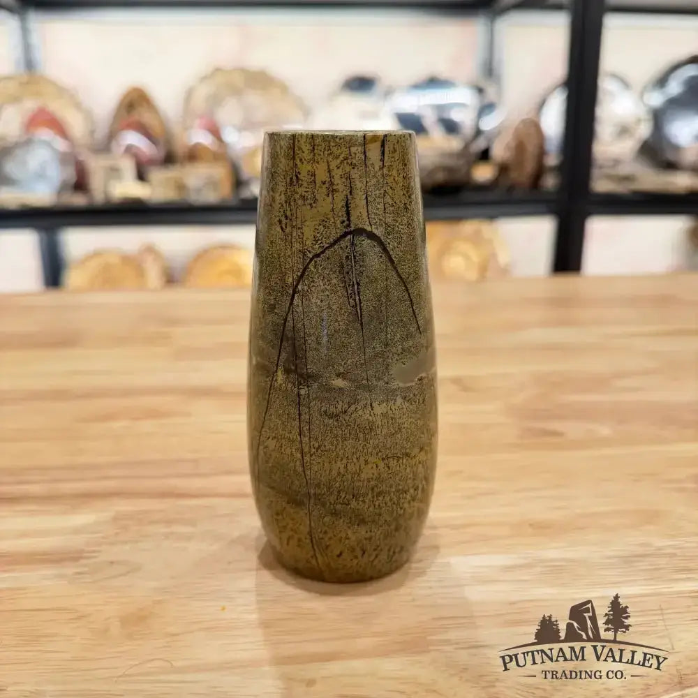 Chinese Painting Stone Torpedo Vase - Putnam Valley Trading Co.