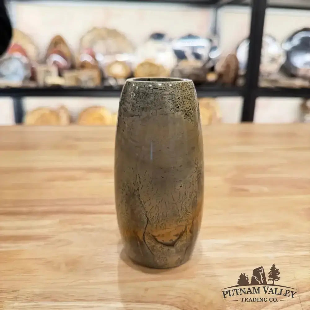 Chinese Painting Stone Torpedo Vase - Putnam Valley Trading Co.