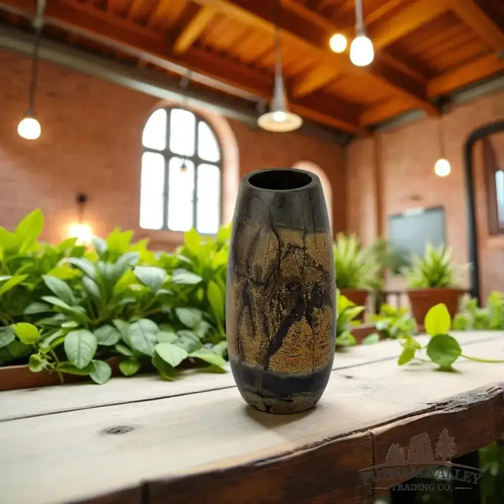 Chinese Painting Stone Torpedo Vase - Putnam Valley Trading Co.