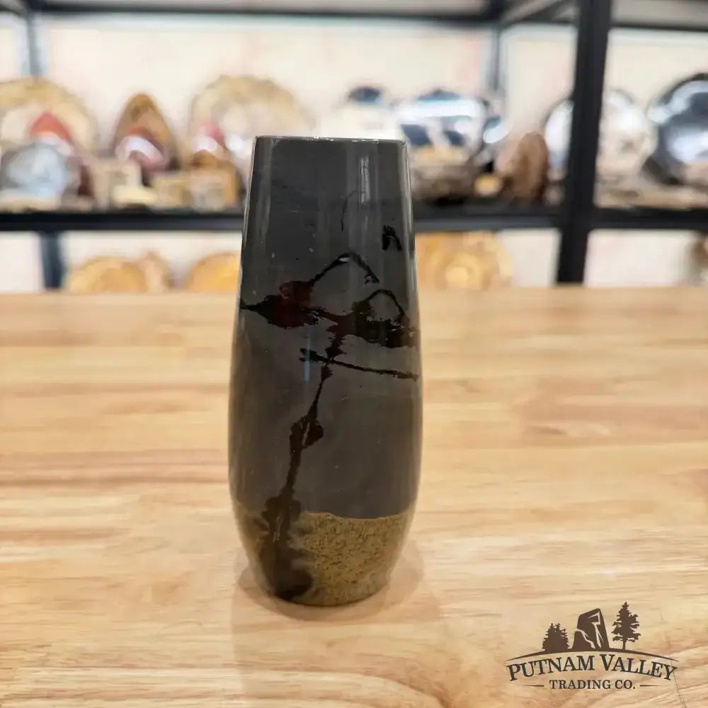 Chinese Painting Stone Torpedo Vase - Putnam Valley Trading Co.