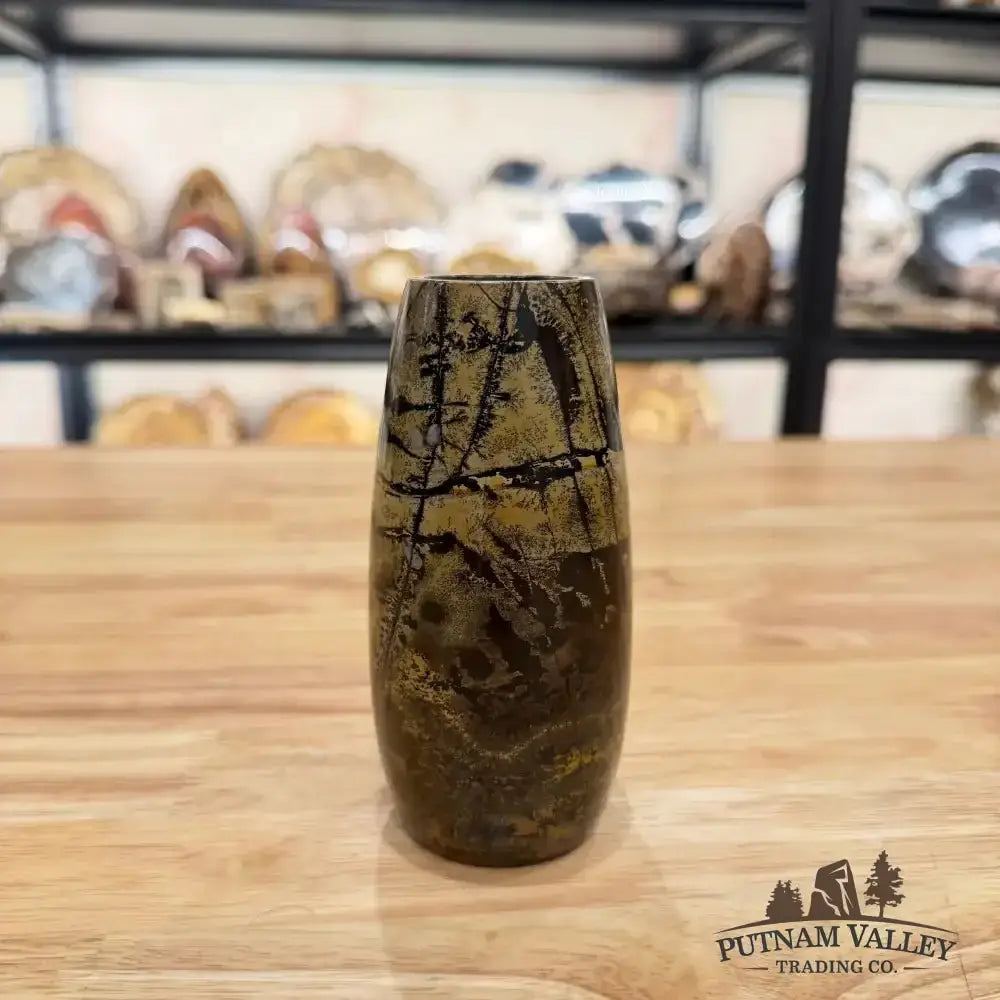 Chinese Painting Stone Torpedo Vase - Putnam Valley Trading Co.