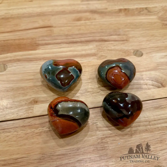 Colorful Polychrome Jasper Hearts Heart