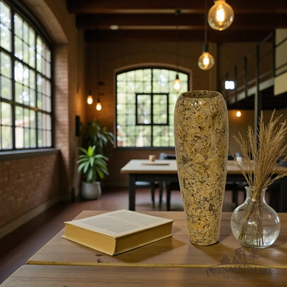 Fossil Marble Vase Vase