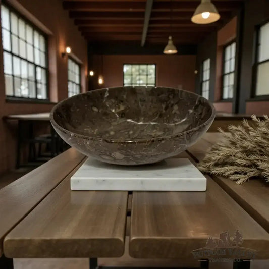 Genuine Fossil Marble Bowl 10" - Putnam Valley Trading Co.