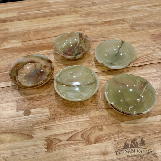 Green Banded Calcite Bowl 5’’ Bowl