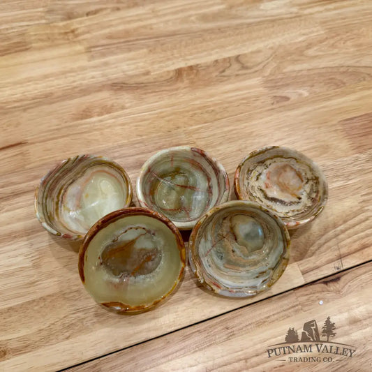 Green Banded Calcite Bowls 3’’ Bowl