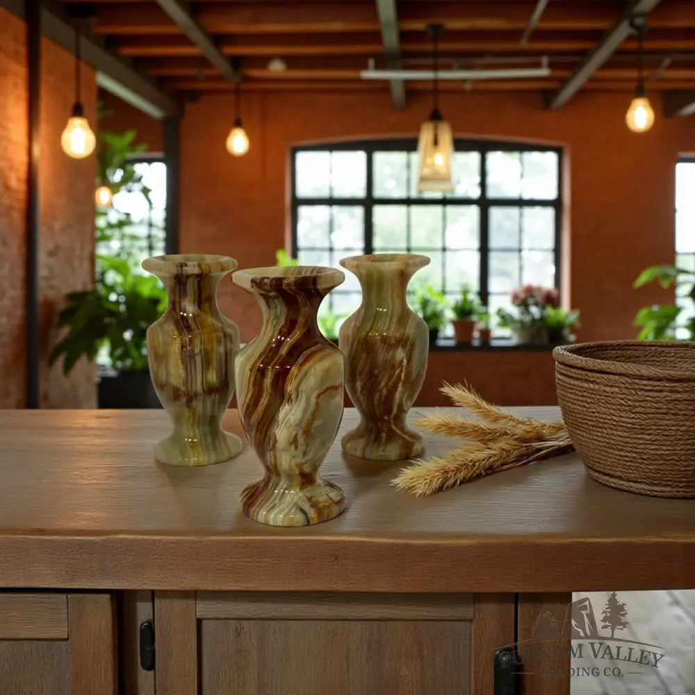 Green Banded Onyx Vase Vase