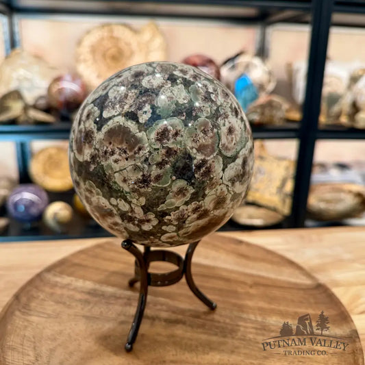 Green Flower Jasper Sphere 5.01’’ - Sphere