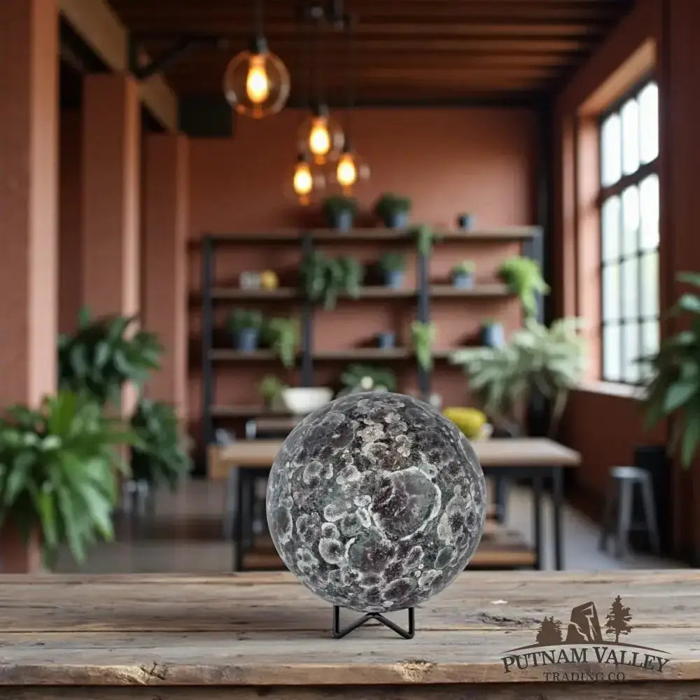 Green Flower Jasper Sphere 5.4" - Putnam Valley Trading Co.