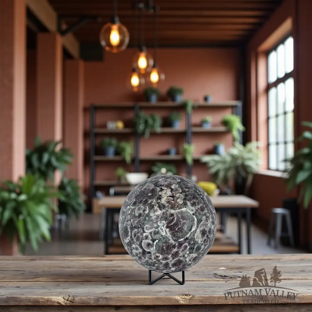 Green Flower Jasper Sphere Sphere