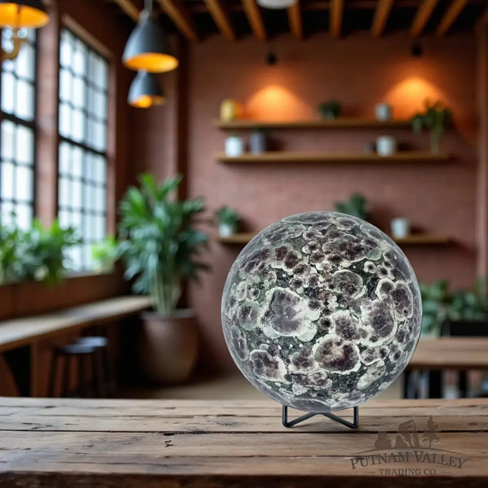 Green Flower Jasper Sphere Sphere