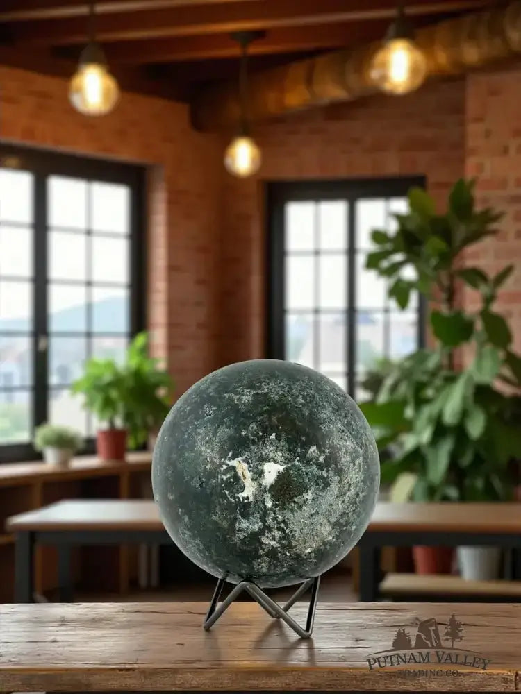 Green Moss Agate Sphere 5.3" - Putnam Valley Trading Co.