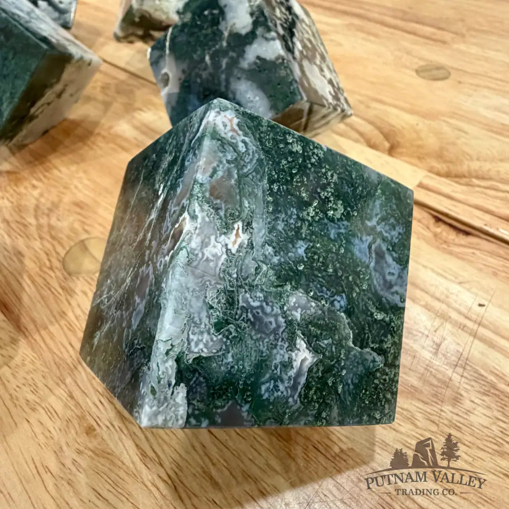 Green Moss Agate Standing Cubes 2.3’’ Cube