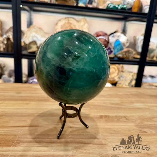 Green Rainbow Fluorite Sphere 6.25’’ - Sphere