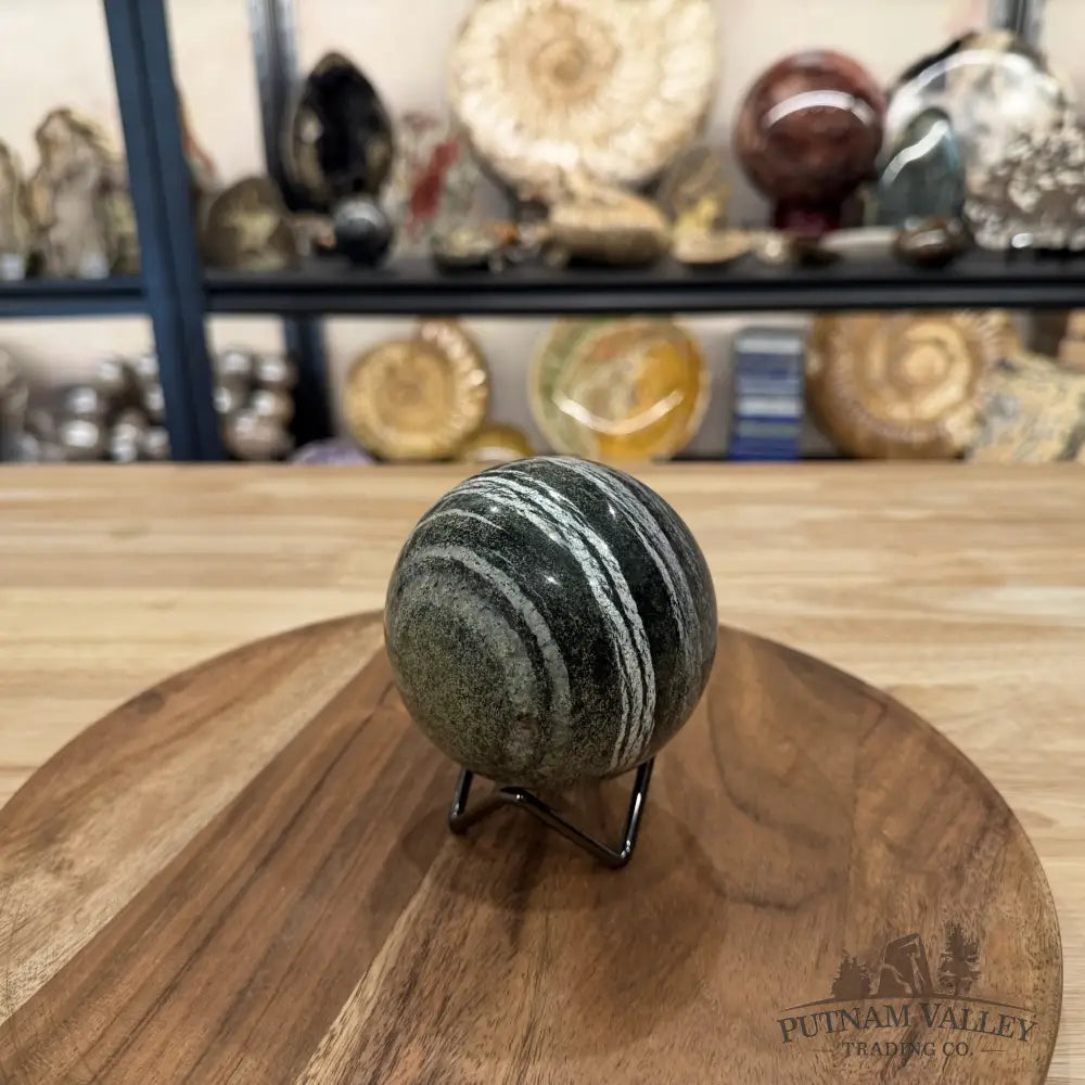 Green Zebra Jasper Sphere 3.42’’ | South Africa - Sphere