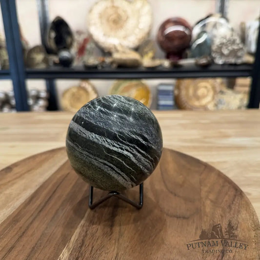 Green Zebra Jasper Sphere 3.52’’ | South Africa - Sphere