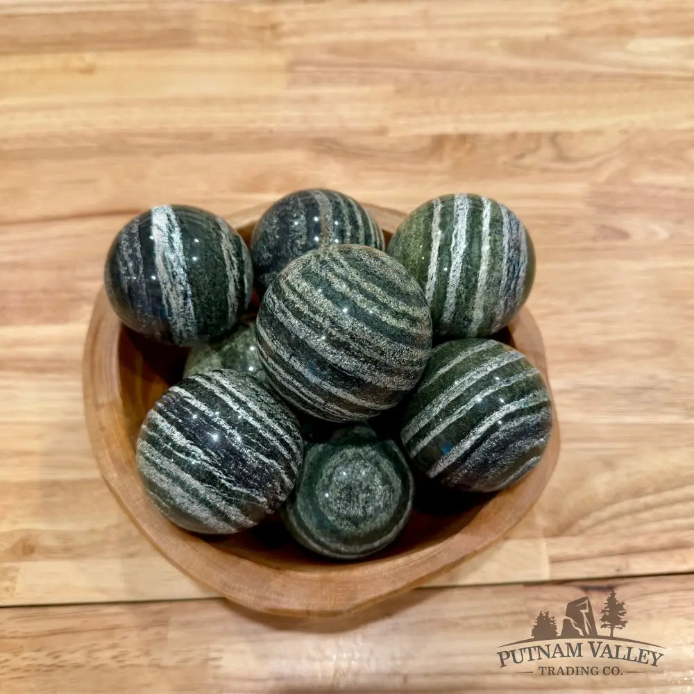 Green Zebra Jasper Spheres 1.8’’ - 1.99’’ Sphere